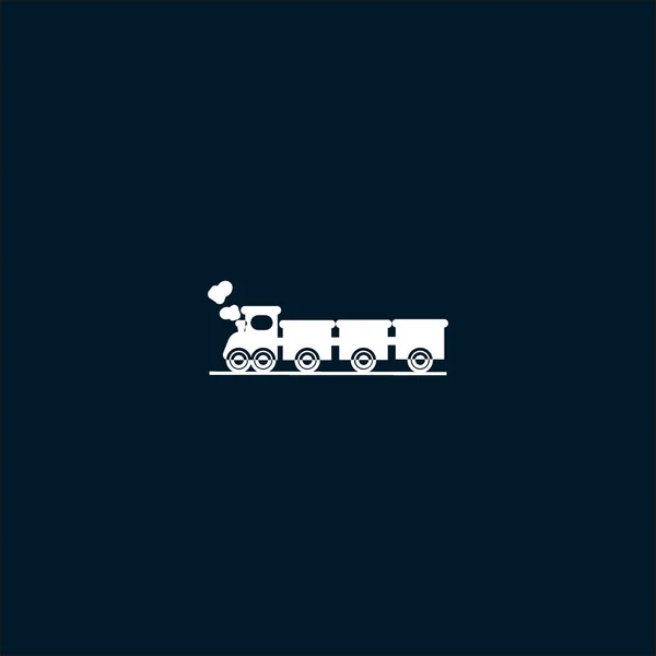 Pictogram Van Locomotief Spoorlijn Rails Trein Vectorillustratie — Stockvector