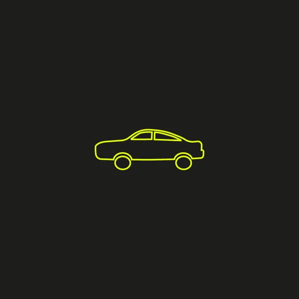 Minimalistický Vektorové Ikony Osobního Automobilu — Stockový vektor