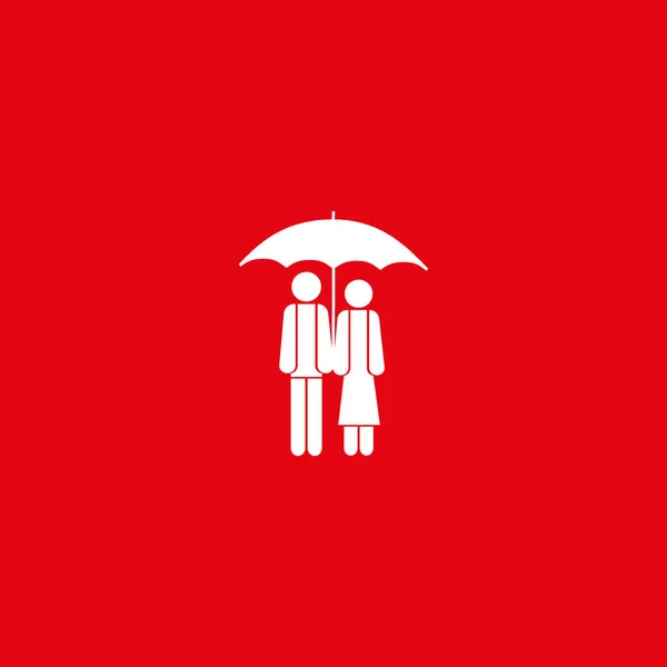 Man Vrouw Samen Permanent Vector Pictogram — Stockvector