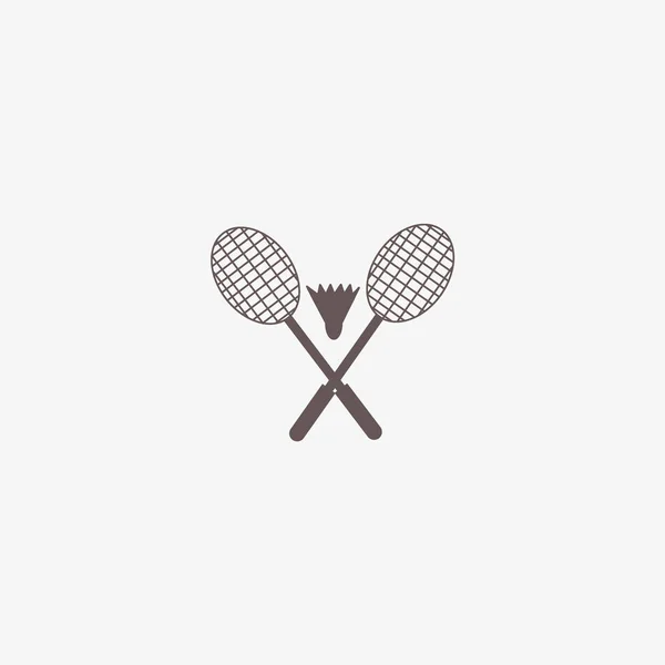 Raquetas Shuttlecock Para Ilustración Vectores Bádminton — Vector de stock