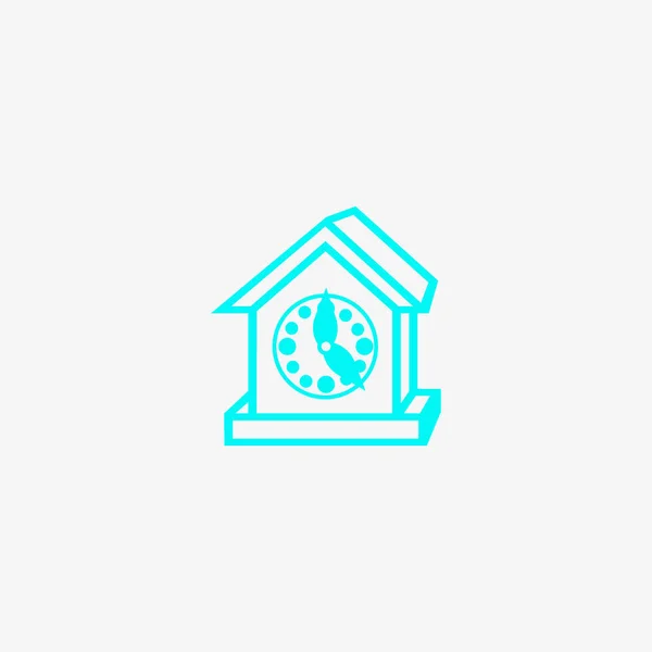 Vector Reloj Icono Web Minimalista — Archivo Imágenes Vectoriales