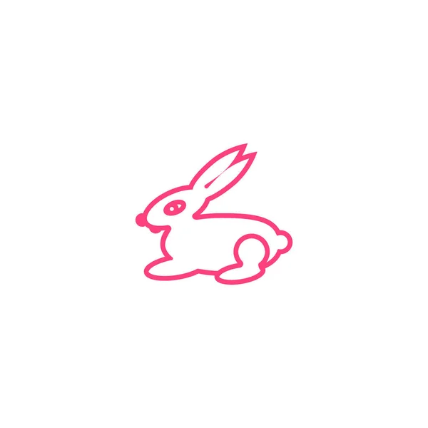 Icône Plate Lapin Illustration Vectorielle — Image vectorielle