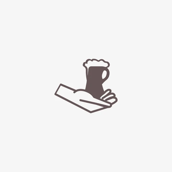 Copo Cerveja Vetor Ilustração — Vetor de Stock