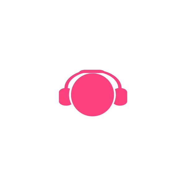 Auriculares Icono Plano Vector Ilustración — Archivo Imágenes Vectoriales