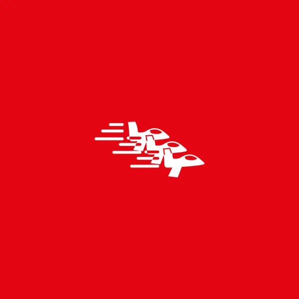 Oriental Airplane Logo Template — Stock Vector