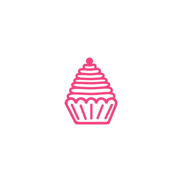 Appetizing Piece Cake Logo Template — Stock Vector