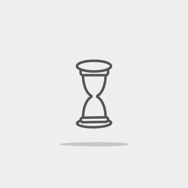 Icono Web Reloj Arena Ilustración Vectorial Minimalista — Vector de stock