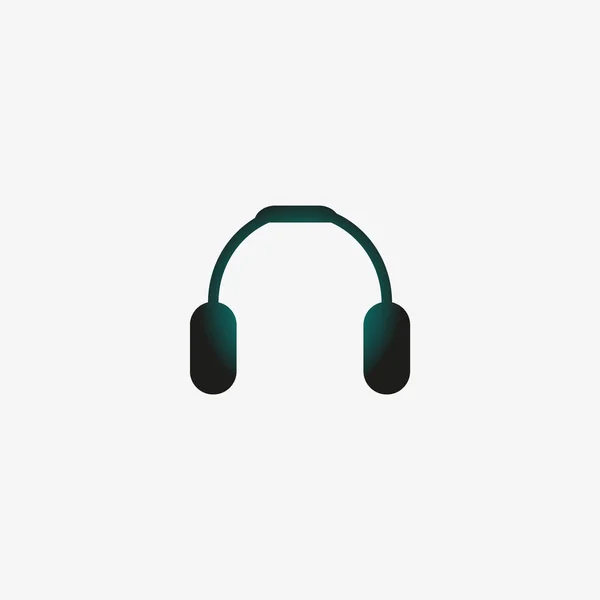 Headphones Flat Icon Vector Illustration — Stock Vector