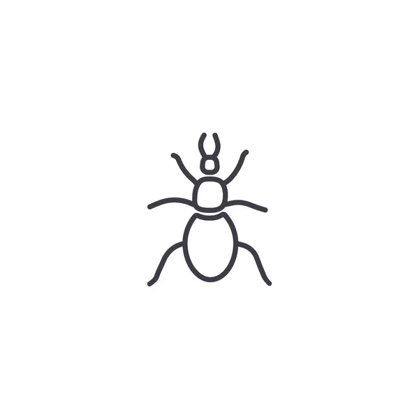 Stag Beetle Icône Plate Vecteur Illustration — Image vectorielle