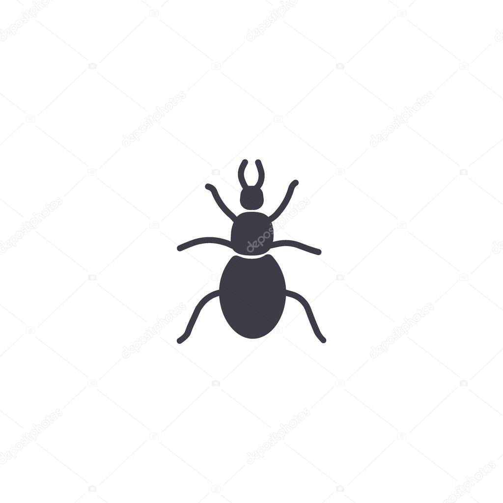 stag-beetle flat icon, vector, illustration