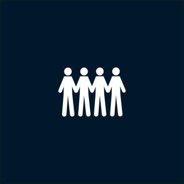 İşadamları düz simgesi, vektör çizim