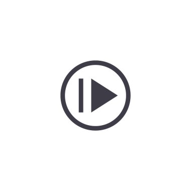 İleri medya adım düğmesinin, vektör, illüstrasyon