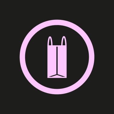 minimalist vektör simgesi alışveriş çantası