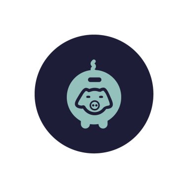 Domuz yassı simgesi, vektör illüstrasyonu 