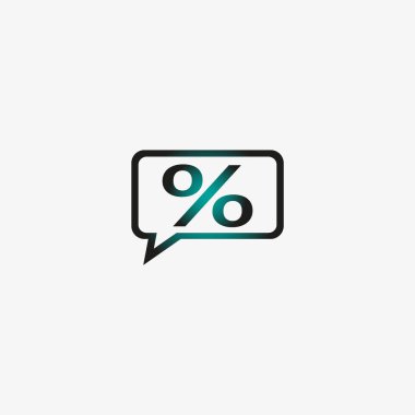 Konsept alışveriş yüzde simgesi