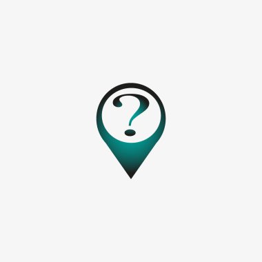 soru işareti basit simge vektör çizim