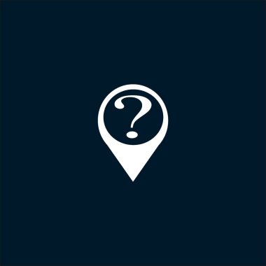 soru işareti basit simge vektör çizim