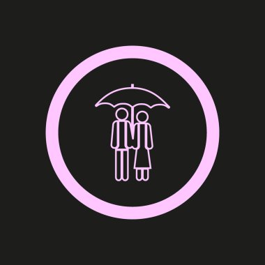 adam ve kadın ayakta birlikte vektör simgesi