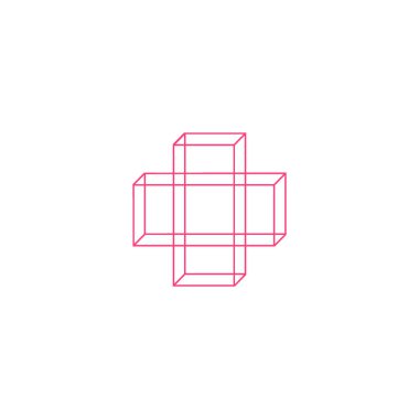 Tıbbi düz simgesi, vektör, illüstrasyon çapraz 