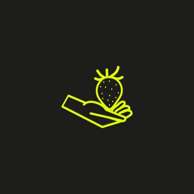 İştah açıcı çilek el vektör çizim