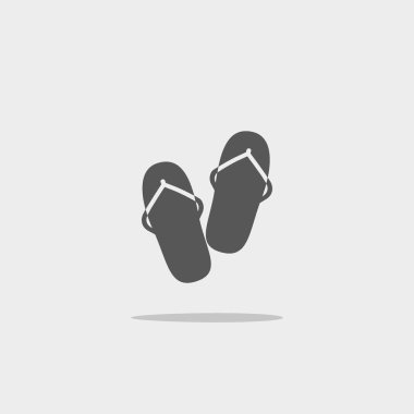 flip flop, vektör çizim minimalist simgesi