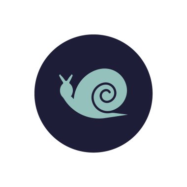 Şirin renkli salyangoz logo şablonu