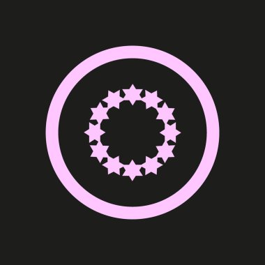 Noel çelenk düz stil ikonu, vektör çizim  