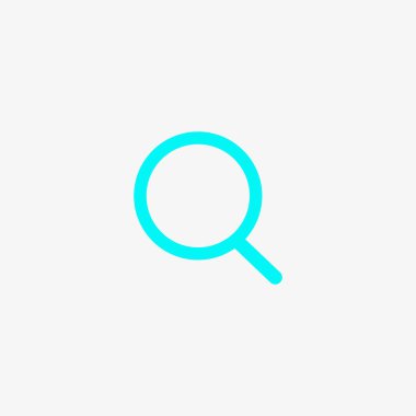 düz büyüteç simgesini, vektör, illüstrasyon 