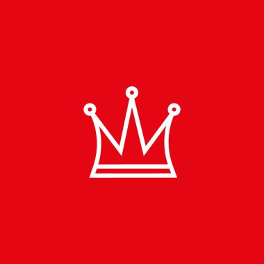 taç düz simgesi, vektör, illüstrasyon