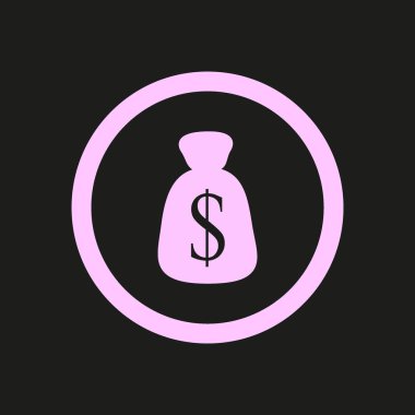 para çantası düz simgesi, iş kavramı