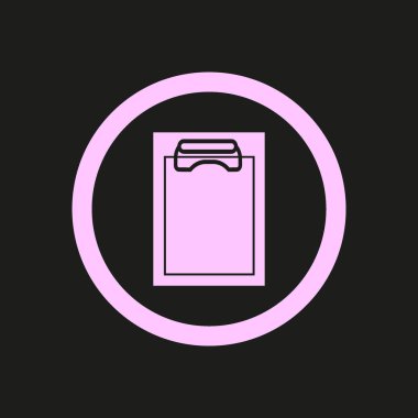 minimallistic vektör simgesi olarak Pano kağıt levha ile