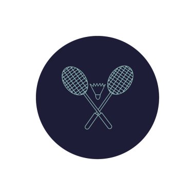 Raketleri ve raketle badminton vektör çizim için