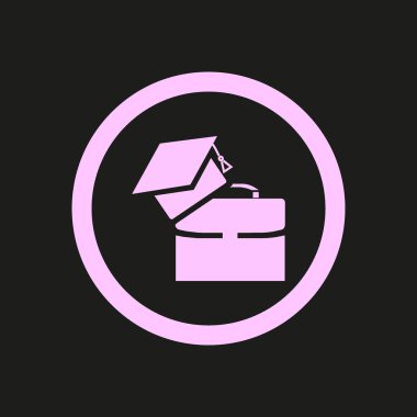 Bekarlığa veda kap Logo şablonu ile modern bavul