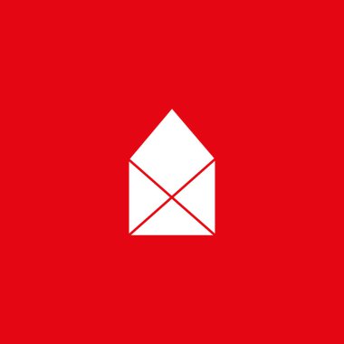 mektup zarfının minimalist vektör simgesi