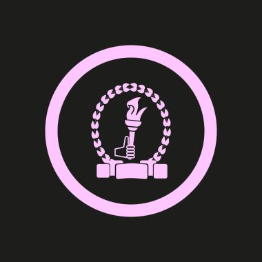 Olimpiyat meşalesinin logo, vektör, illüstrasyon, spor kavramı  