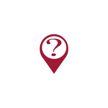 soru işareti basit simge vektör çizim