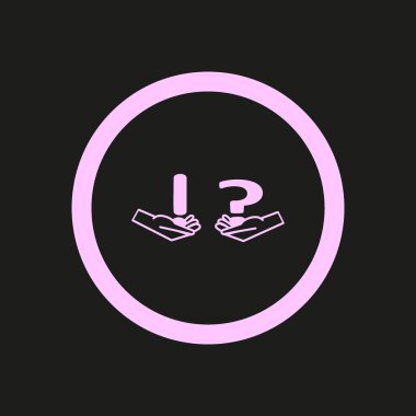 Soru işareti eğrisi simgesi logo şablonu