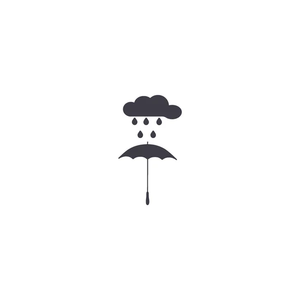 Icono Ilustración Vectorial Paraguas Precipitación — Archivo Imágenes Vectoriales