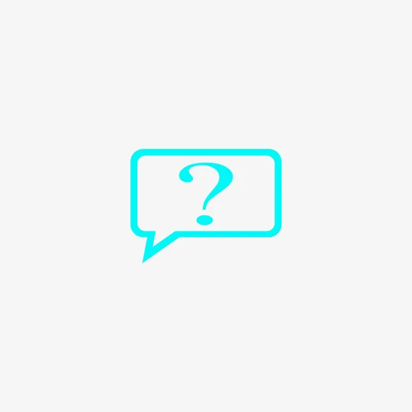 Signo Interrogación Simple Icono Vector Ilustración — Vector de stock