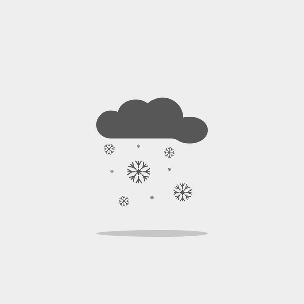 Nube Nevada Icono Plano Vector Ilustración — Archivo Imágenes Vectoriales