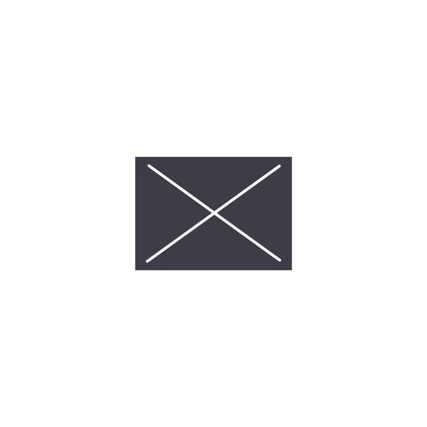 手紙封筒のミニマルなベクトルのアイコン — ストックベクタ