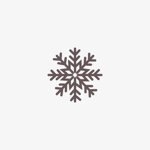 Illustration Minimaliste Flocon Neige Icône Vectorielle — Image vectorielle