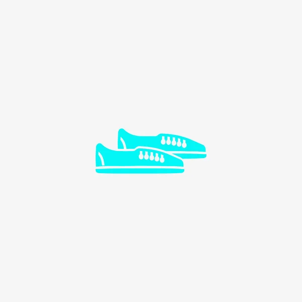 Zapatillas Deporte Icono Estilo Plano Vector Ilustración — Vector de stock