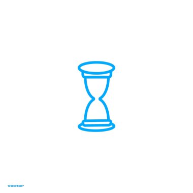 kum saati web simgesi, minimalist vektör çizim