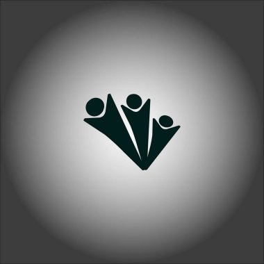 İşadamları düz simgesi, vektör çizim