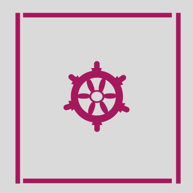 tekne El-tekerlek minimalist simgesi 