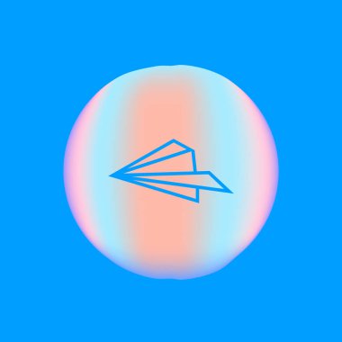 Oryantal uçak logo şablonu