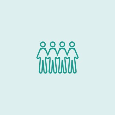 İşadamları düz simgesi, vektör çizim