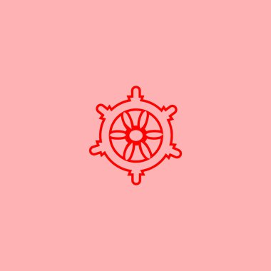 tekne El-tekerlek minimalist simgesi 