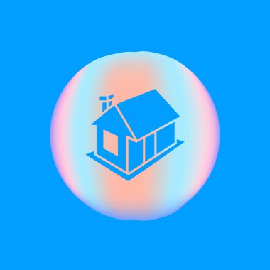 evin, vektör çizim minimalist simgesi